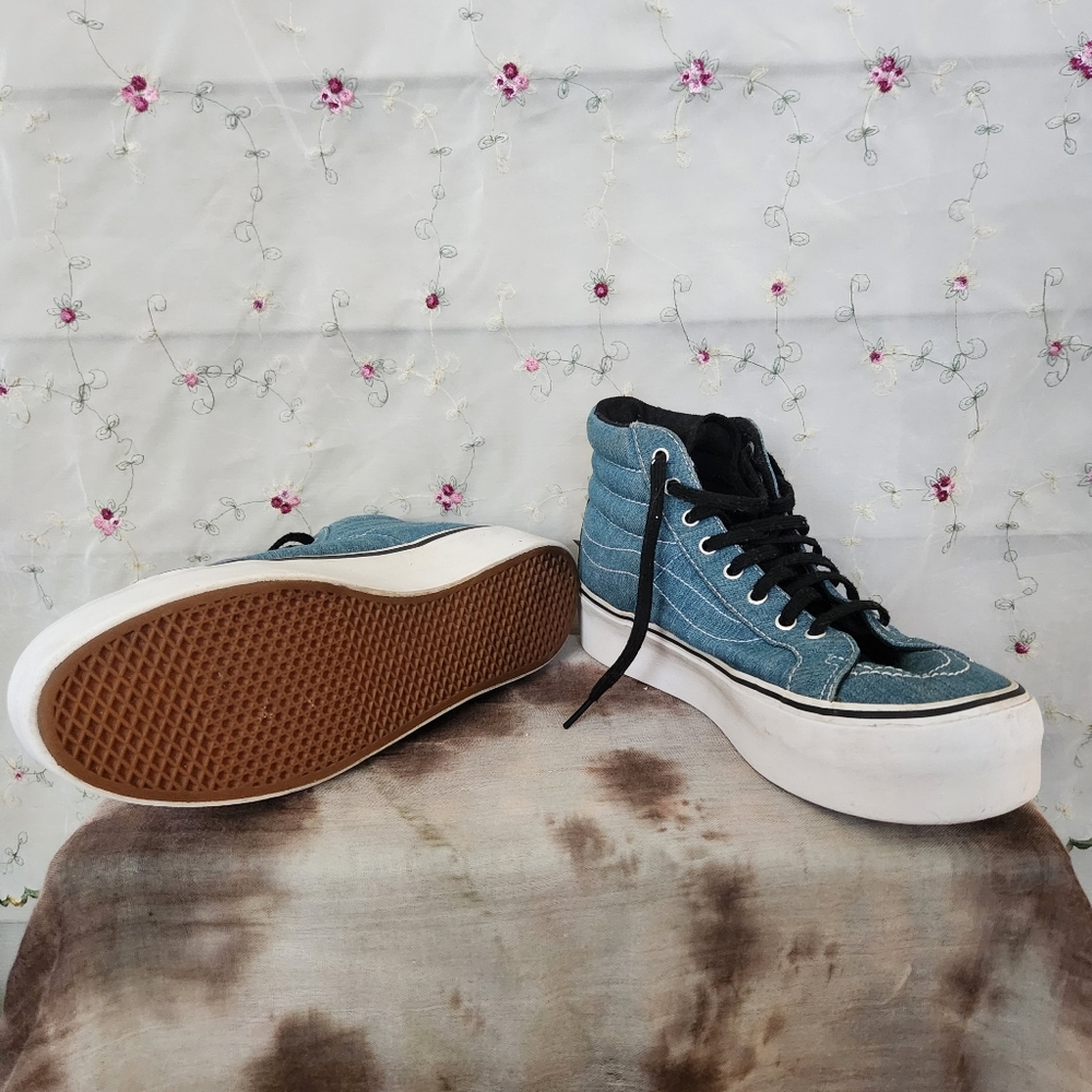 Vans Sk8-hi Denim Studded Platforms - Picture 7 of 9